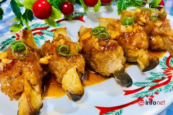 Lạ miệng với món thịt bò băm bao nấm đùi gà xốt chua ngọt