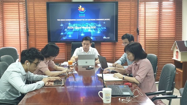 Phiên họp trực tuyến đầu tiên của Ủy ban Điều phối Thương mại điện tử ASEAN