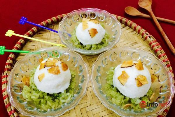Cách làm kem xôi lá nếp chiêu đãi cả nhà