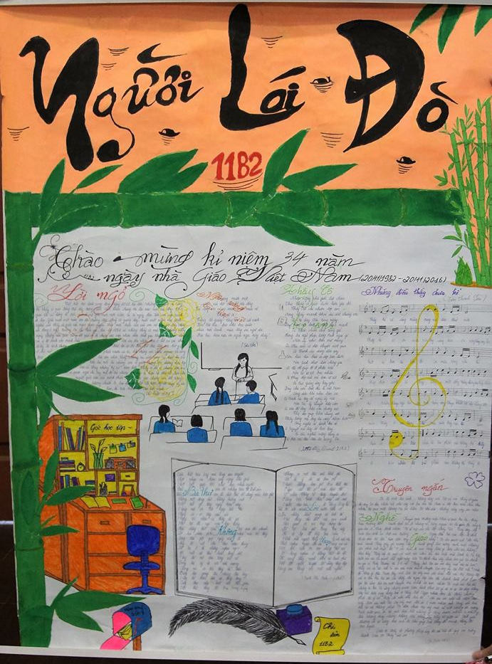 Độc lạ báo tường 2011 vẽ trên bảng của học sinh Thanh Hóa