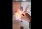 Trung Quốc: Nước máy bốc cháy phừng phừng khi để bật lửa lại gần