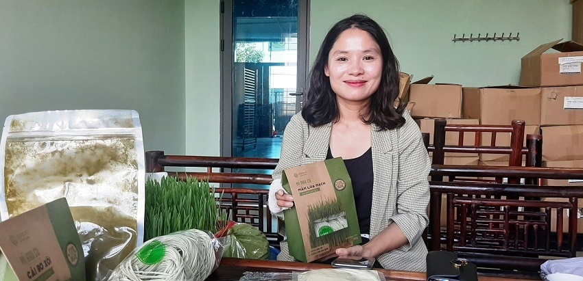 Nghệ An: Khởi sự 0 đồng, bà chủ 8X đưa sản phẩm từ mầm lúa mạch vươn ra biển lớn