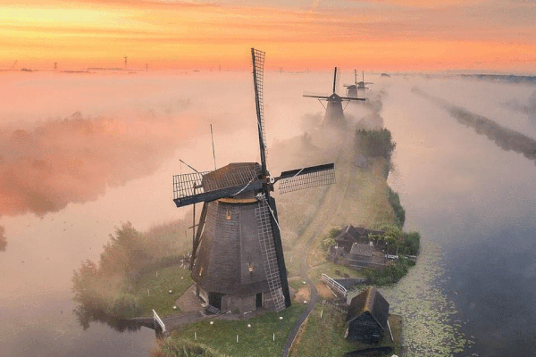 Vẻ đẹp Hà Lan tựa xứ sở thiên đường qua những bức ảnh chụp từ trên cao