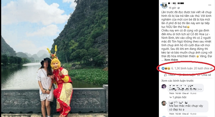 Tranh cãi việc du khách bóc phốt bị lừa chụp ảnh khi đi du lịch ở Ninh Bình