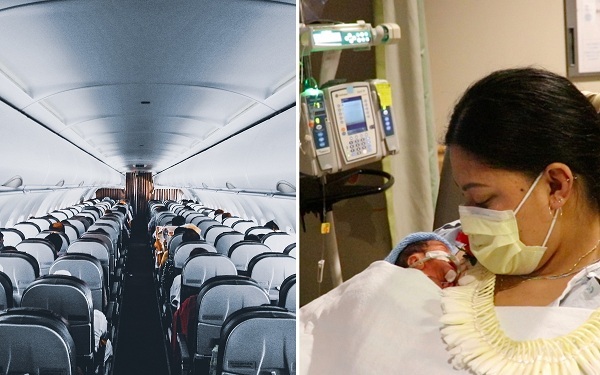 Hi hữu người phụ nữ không biết đang mang thai và sinh con khi đi máy bay