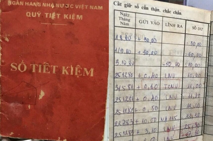 Cô gái xúc động cầm trên tay “báu vật” sổ tiết kiệm của mẹ từ 40 năm trước