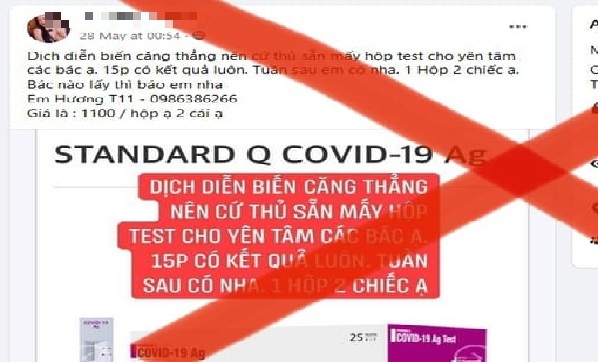 1,1 triệu đồng 2 test nhanh Covid-19: Bộ Y tế cảnh báo tránh bị lừa