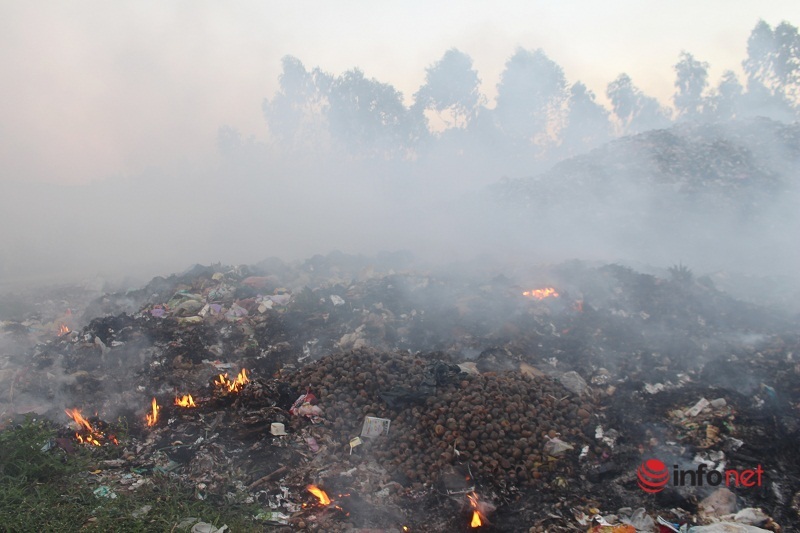 Bãi rác,ô nhiễm,khói bụi,Yên Thành,Nghệ An,nông thôn mới,xử lý rác,rác thải,môi trường,ô nhiễm môi trường
