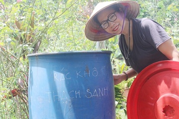 Nữ Thiếu tá về hưu khởi xướng phương pháp xử lý rác thải IMO ở huyện Sóc Sơn