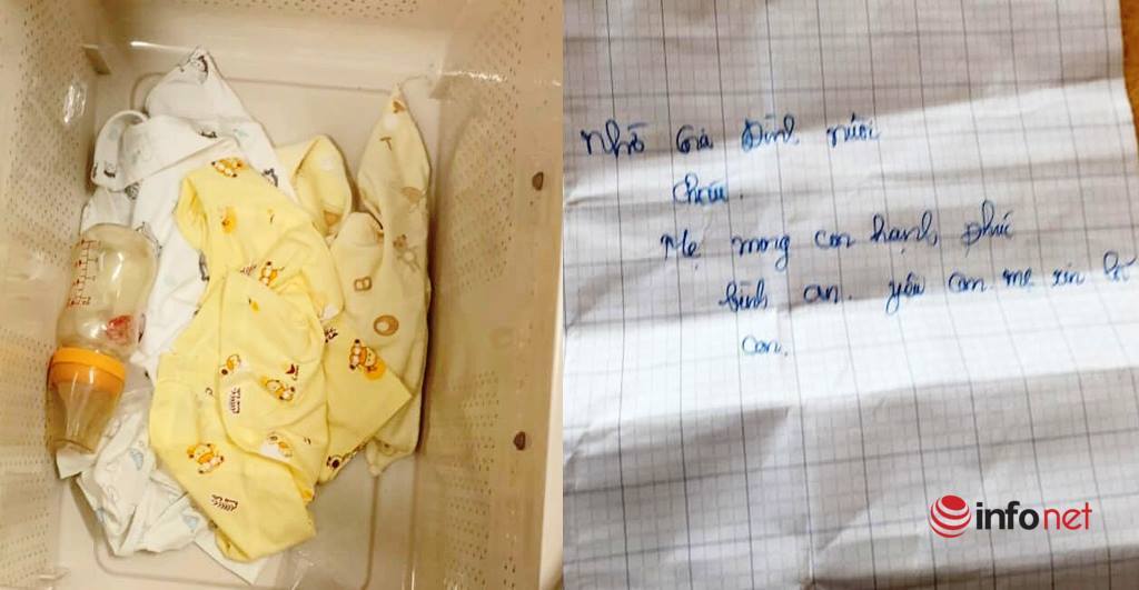 Nghệ An: Bé trai 10 ngày tuổi bị bỏ rơi, kèm theo bức thư nhờ nuôi hộ