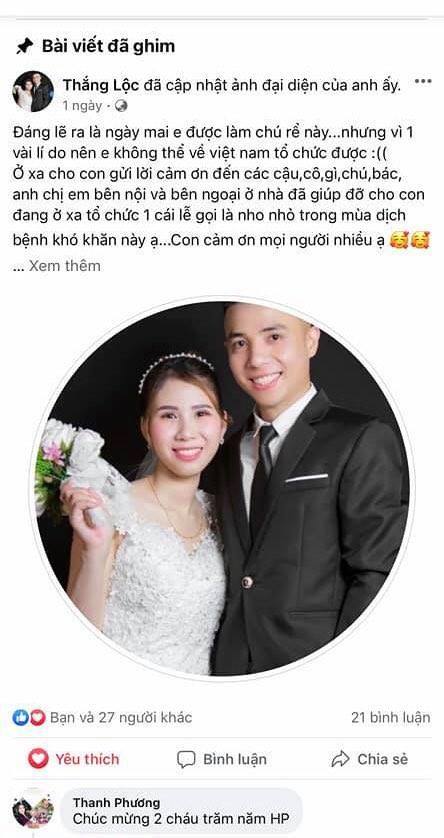 Hy hữu đám cưới mùa dịch: Cô dâu ở Việt Nam, chú rể ở Đài Loan