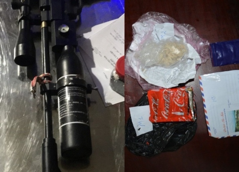 Hà Tĩnh: Bắt đối tượng buôn ma túy có 2 tiền án và vũ khí nóng