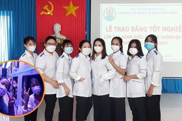 Lễ tốt nghiệp đặc biệt của 8 nữ sinh viên tình nguyện vào TP.HCM chống dịch