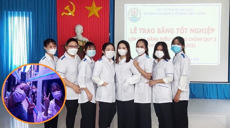 Lễ tốt nghiệp đặc biệt của 8 nữ sinh viên tình nguyện vào TP.HCM chống dịch