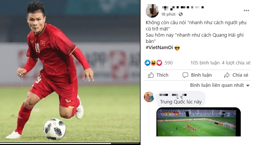 Cư dân mạng phấn khích với bàn thắng 'lịch sử' của Quang Hải
