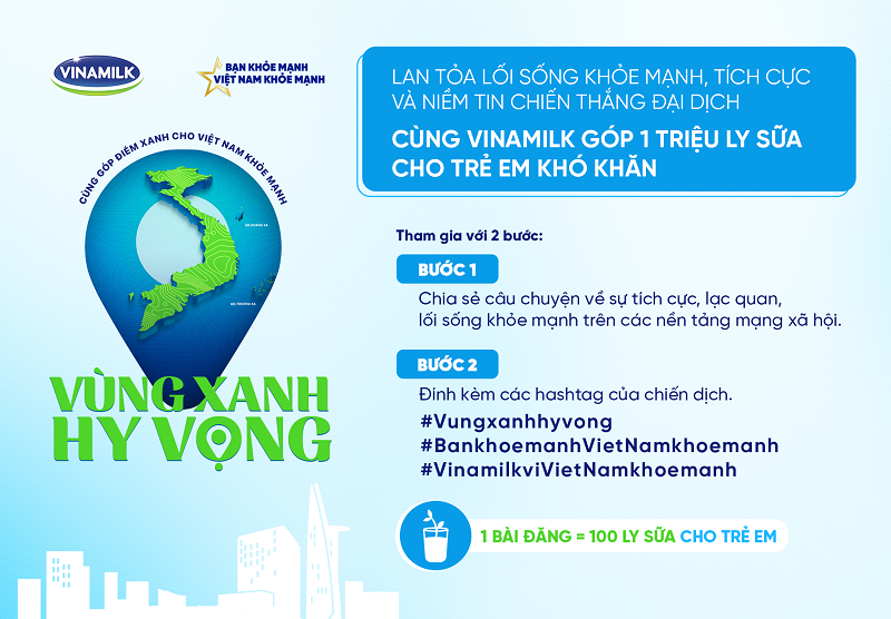 Vinamilk góp 1 triệu ly sữa cho trẻ em khó khăn với hoạt động  “Cùng góp điểm xanh, cho Việt Nam khỏe mạnh”