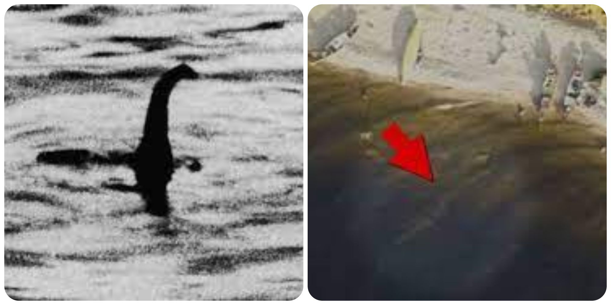 Tranh cãi về quái vật hồ Loch Ness trong hình ảnh lạ chụp từ trên cao