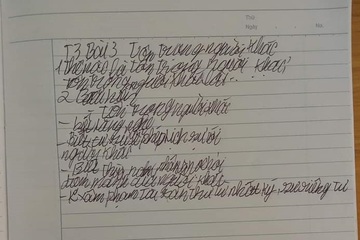 Nam sinh lớp 8 viết chữ 'xấu như gà bới' khiến ai nấy 'chào thua' không đọc nổi!