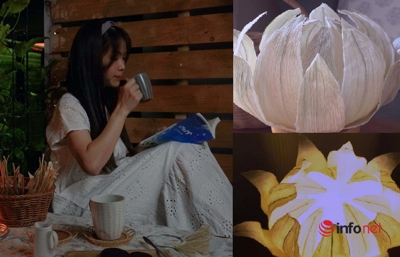 Đèn hoa xinh xắn bằng bẹ ngô của cô gái Việt tại Nhật
