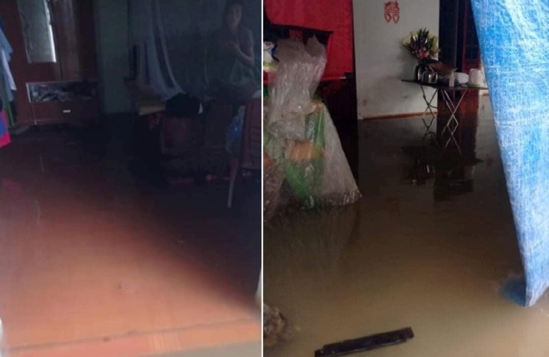 Hà Tĩnh: Triều cường đạt đỉnh sau mưa lớn, hàng trăm ngôi nhà ngập sâu, người dân chèo thuyền để di chuyển