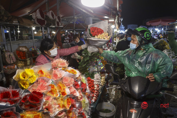 Chợ hoa lớn nhất Hà Nội đông nghẹt khách từ tờ mờ sáng
