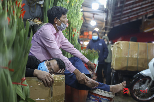Chợ hoa lớn nhất Hà Nội đông nghẹt khách từ tờ mờ sáng