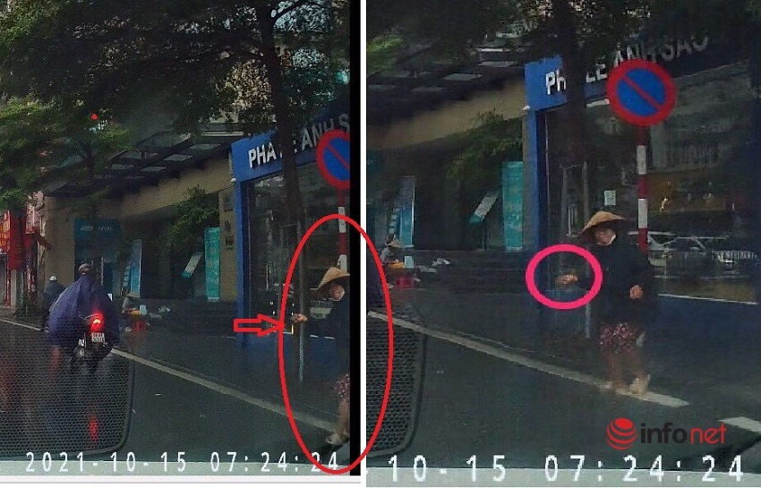 Người phụ nữ 'bí ẩn' ném đá các xe ô tô chạy trên đường Hà Nội