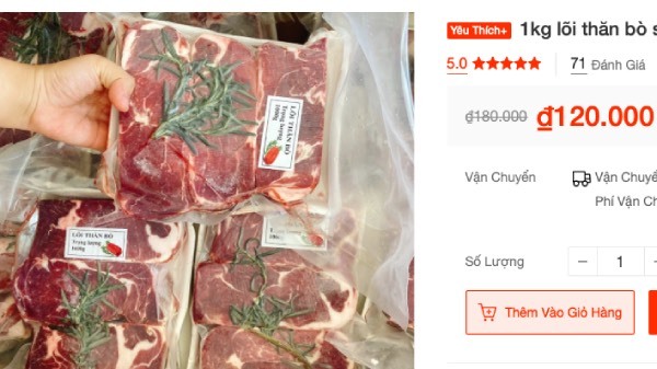 Cảnh giác với thịt bò siêu rẻ ở chợ mạng