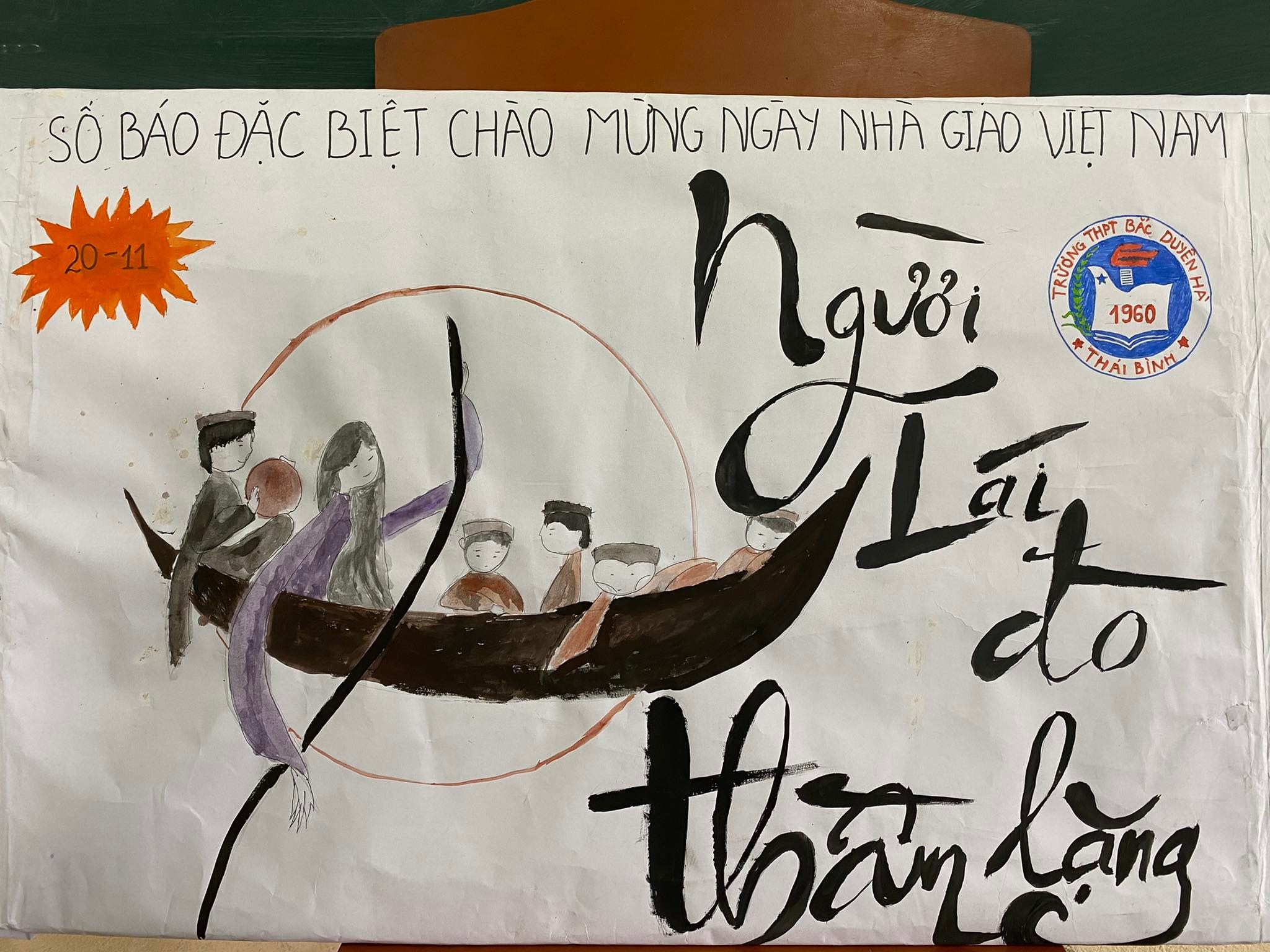 Báo tường tạo ra 'cực đỉnh' xin chào Ngày Nhà giáo nước ta 20/11 của  học viên Tỉnh Thái Bình - Chia Sẻ Kiến Thức Điện Máy Việt Nam