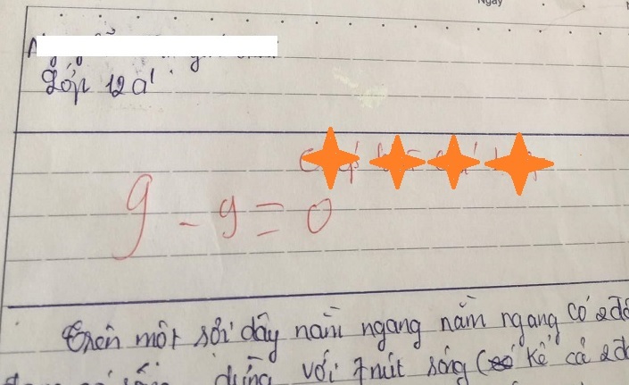 Bài kiểm tra từ 9 tụt về 0 điểm, lời phê của giáo viên khiến học trò ‘xanh mặt’!