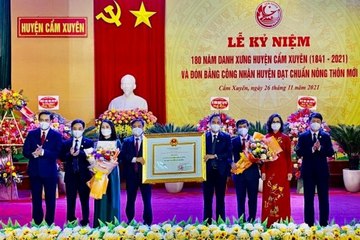 Hà Tĩnh: Cẩm Xuyên đón bằng công nhận huyện đạt chuẩn nông thôn mới