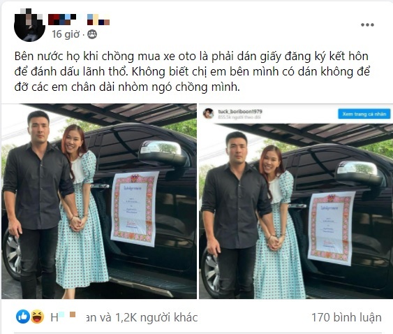 Sự thật bật cười về bức ảnh cô vợ đánh dấu 'chủ quyền' bằng tờ giấy đăng ký kết hôn to đùng dán lên ô tô