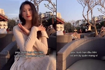Trend Tiktok gây tranh cãi: Cô gái lập tức 'biến hình' khi bạn trai quên mang ví trong lần hẹn đầu