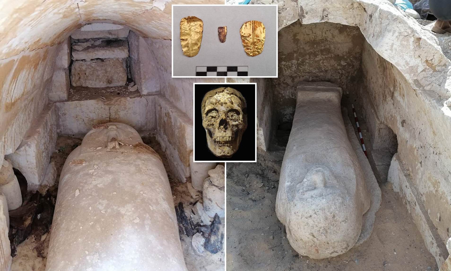 Bí ẩn 3 xác ướp có lưỡi vàng trong lăng mộ cổ ở Ai Cập