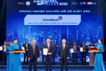 VietinBank đạt giải thưởng Doanh nghiệp chuyển đổi số xuất sắc Việt Nam năm 2021