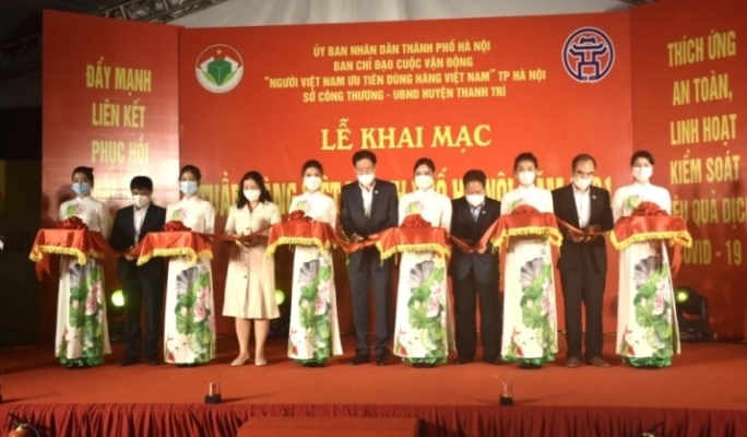 Hơn 100 gian hàng tham gia ‘Tuần hàng Việt thành phố Hà Nội năm 2021’ tại huyện Thanh Trì
