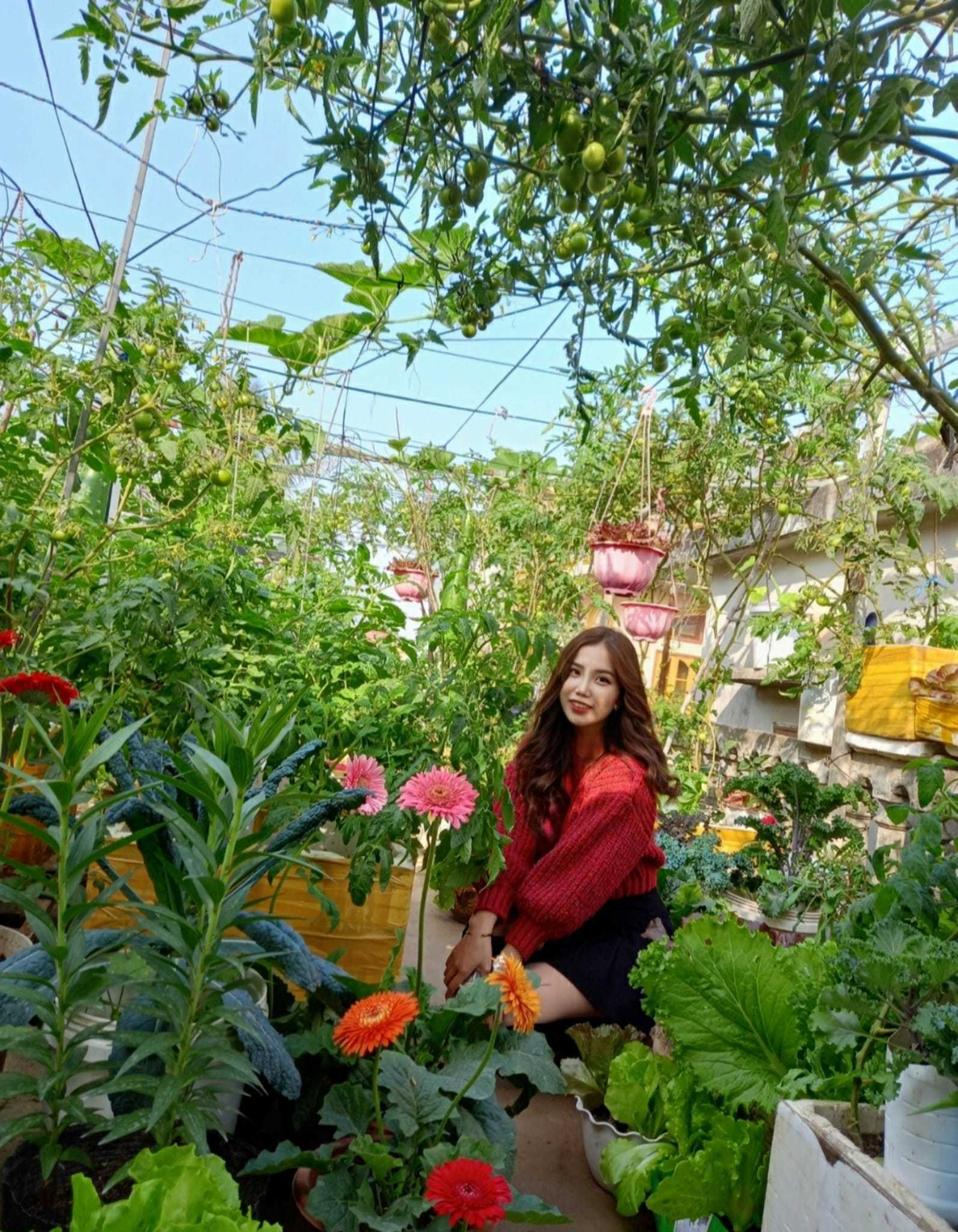 Chi vốn 500K, bà mẹ Hải Phòng tạo dựng 'khu vườn bí mật' trên sân thượng cho con gái sống ảo