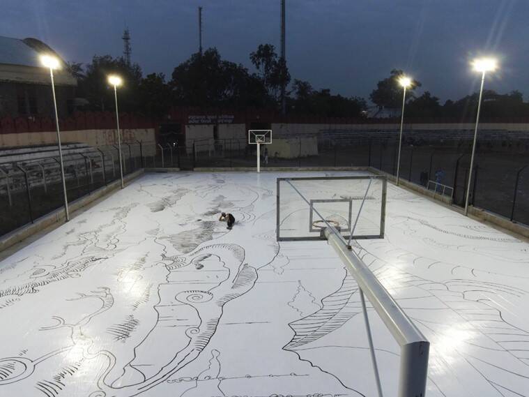 Người đàn ông lập kỷ lục thế giới với bức vẽ khổng lồ diện tích 630 mét vuông