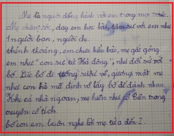 Bài văn tả mẹ thay đổi hình tượng nhanh như chong chóng, phụ huynh đọc xong chỉ biết ‘giận tím người’!