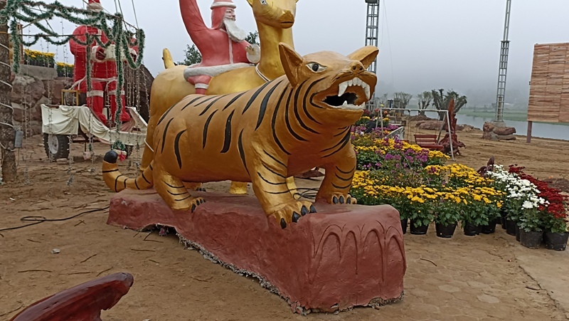 Tượng linh vật hổ ở Thanh Hóa gây xôn xao dân mạng