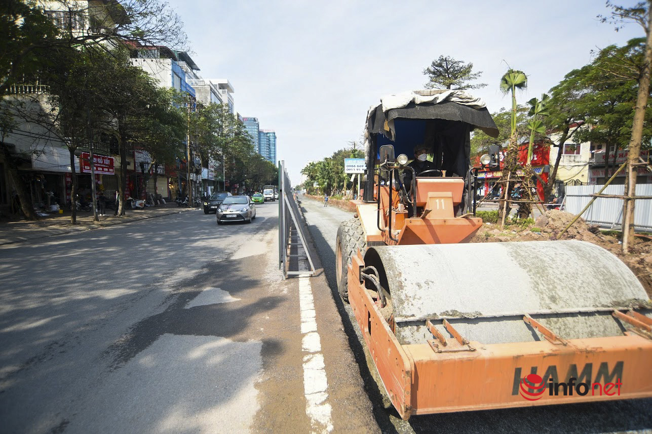 Hà Nội: Hối hả thi công mở rộng đường Hoàng Quốc Việt lên 8 làn xe
