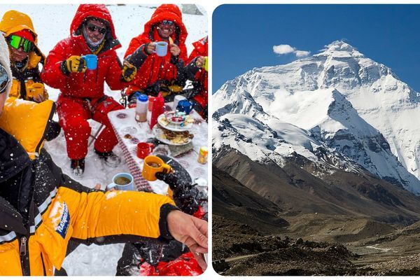 Climb to the top of the highest mountain in the world to drink tea