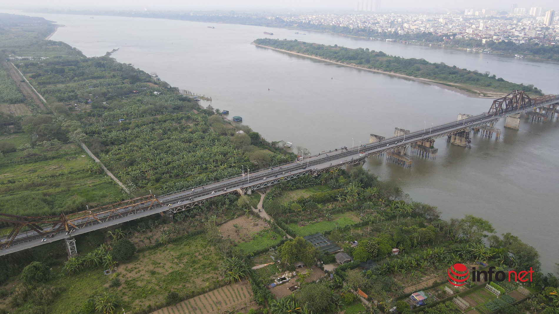 Hanoi: A panoramic view of the poetic Red River beach proposed to be renovated into a cultural park