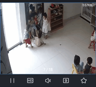 Mother trembles when she sees through camera footage of her son being beaten and kicked in the face by his older sister at kindergarten