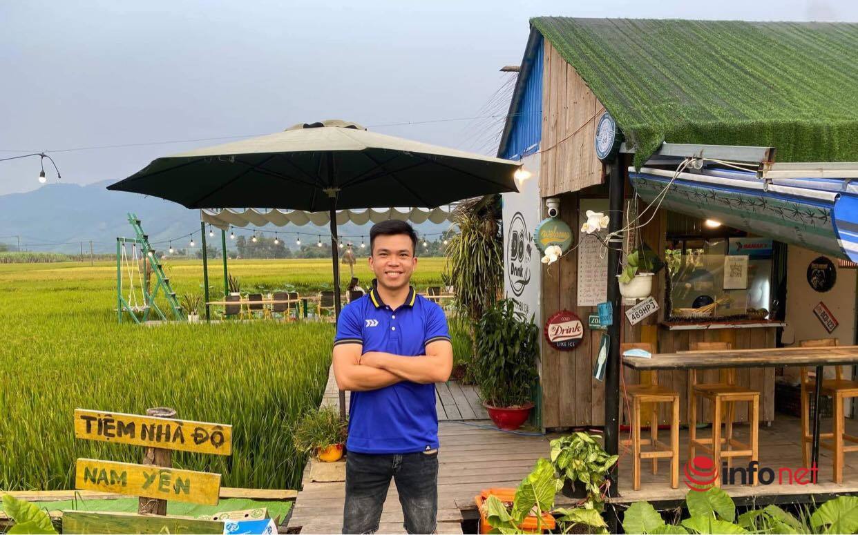 The boy who opened a cafe in the middle of the rice field was checked in the 'hottest' in the world: Unemployment has been a long cherished thing