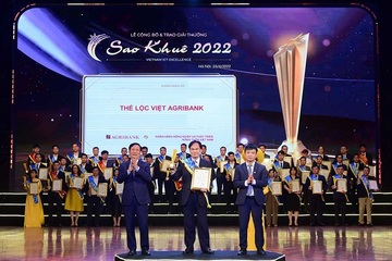 Thẻ Agribank Lộc Việt được vinh danh tại Lễ trao giải thưởng Sao Khuê 2022