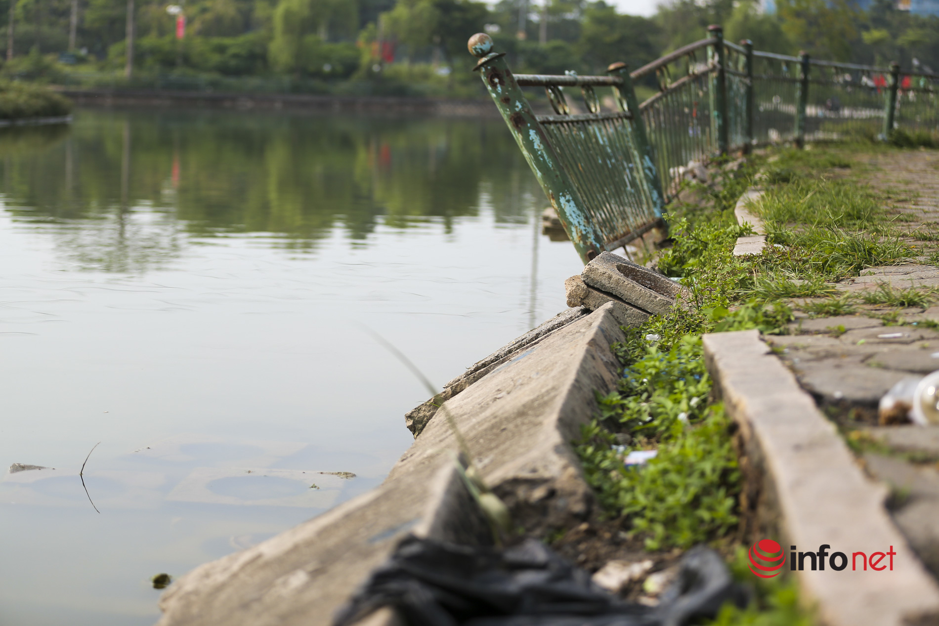 Hà Nội: Công viên biến thành hồ câu cá, nuôi gà, bãi tập xe