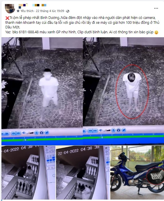 Tên trộm có hành động kỳ lạ trước camera an ninh khiến dân mạng xôn xao bình luận