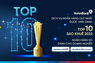 Ngân hàng số cho doanh nghiệp của VietinBank - Dịch vụ ngân hàng duy nhất lọt Top 10 Sao Khuê 2022