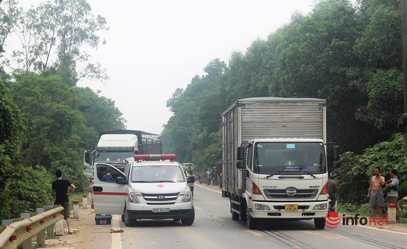 Serious traffic accident in Nghe An: The wife was seriously injured, had to be taken to the emergency room